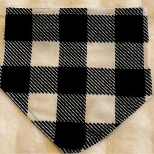 FAMILY PAJAMAS Matching Pet White Check Bandana L/XL
